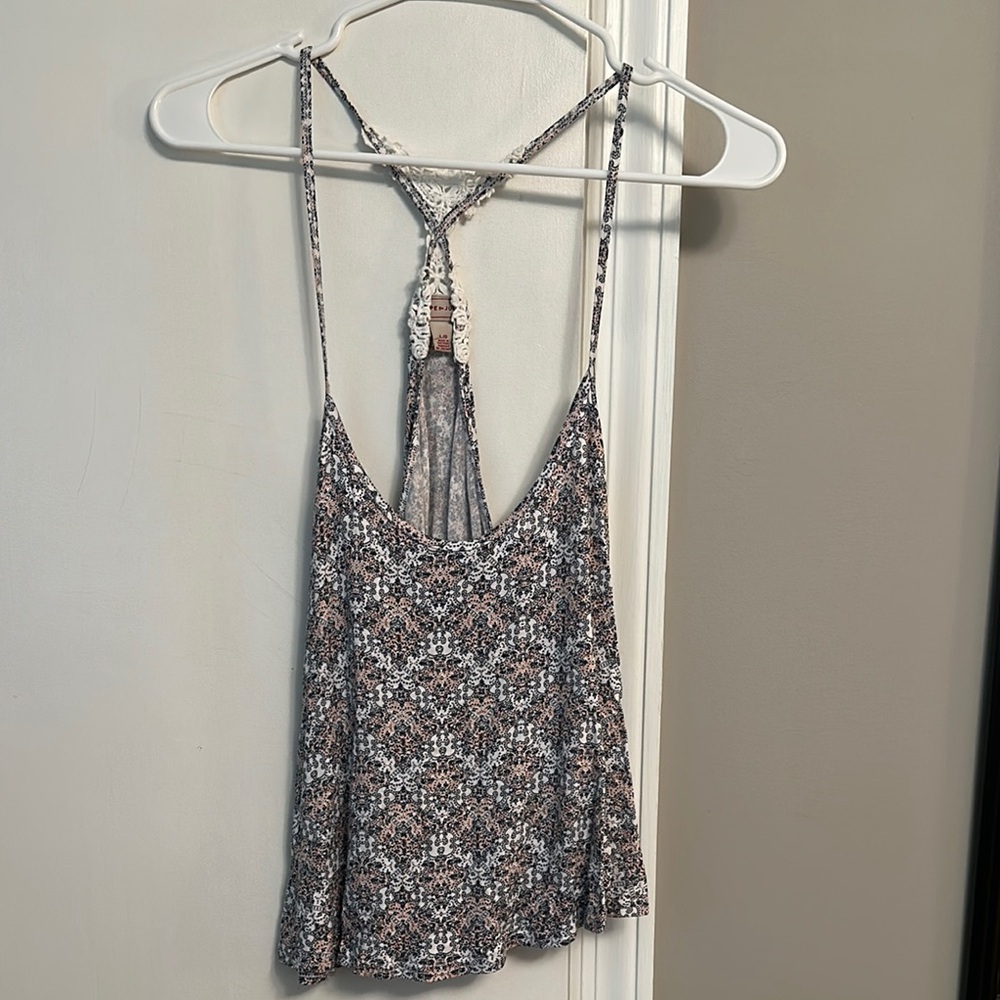 Cape Juby Black and Gray Backless Camisole